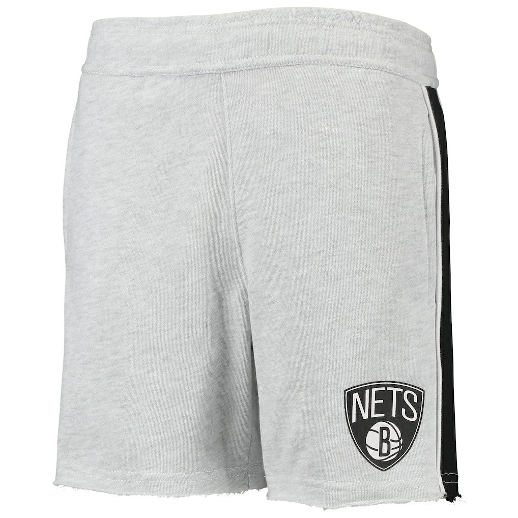 Brooklyn Nets Youth Wingback Shorts - Heathered Gray cheap
