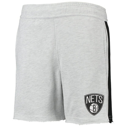 Brooklyn Nets Youth Wingback Shorts - Heathered Gray cheap