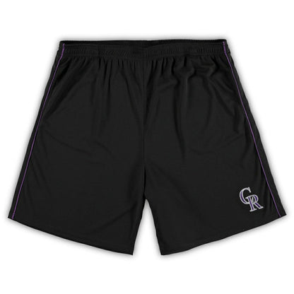 Colorado Rockies Big & Tall Mesh Shorts - Black
