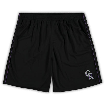 Colorado Rockies Big & Tall Mesh Shorts - Black