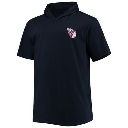 Cleveland Guardians Big & Tall Jersey Short Sleeve Pullover Hoodie T-Shirt - Navy