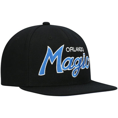 Orlando Magic Hardwood Classics Script 2.0 Snapback Hat sale - Black | Mitchell & Ness discount
