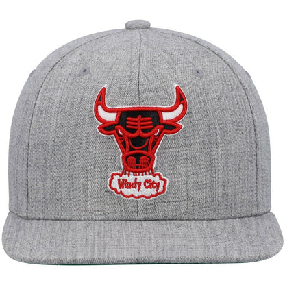 Chicago Bulls Hardwood Classics Team 2.0 Snapback Hat - Heathered Gray | Mitchell & Ness on sale