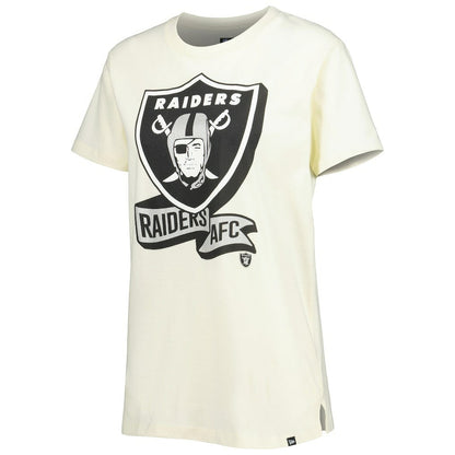 Las Vegas Raiders New Era Women's Chrome Sideline T-Shirt - Cream sale