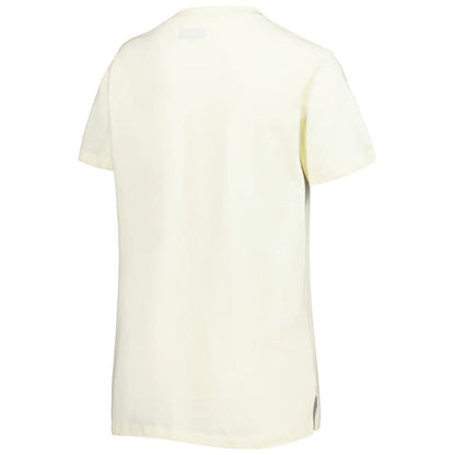 Las Vegas Raiders New Era Women's Chrome Sideline T-Shirt - Cream sale