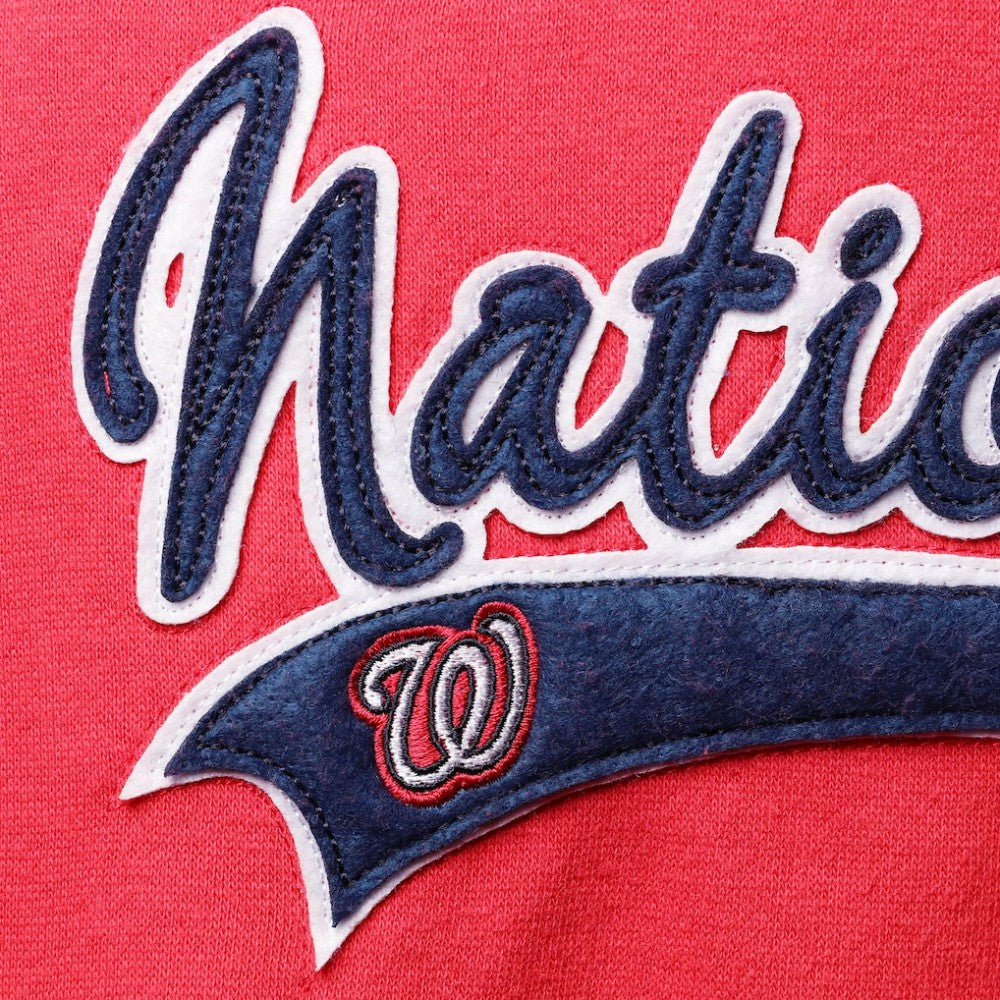 Washington Nationals Soft as a Grape Women's Plus Size Side Split Pullover Hoodie - Red