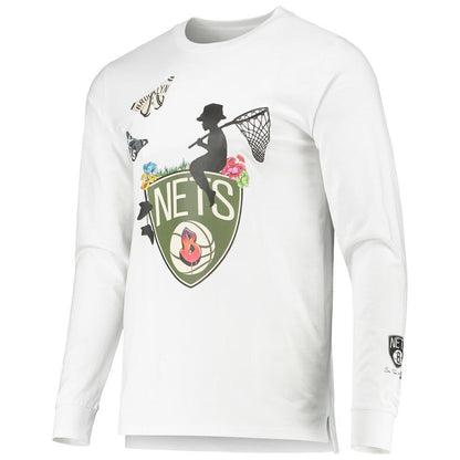 Brooklyn Nets Sue Tsai Long Sleeve T-Shirt - White cheap