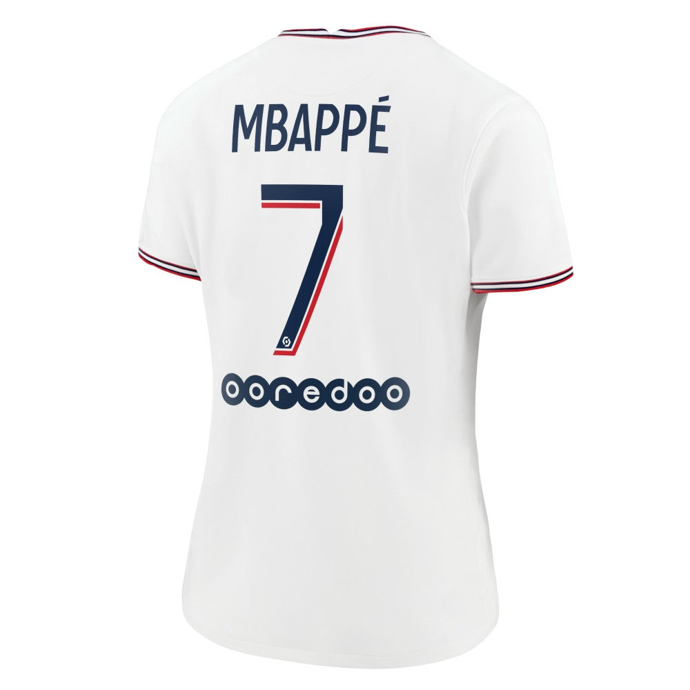 Kylian Mbappé Paris Saint-Germain Jordan Brand Women's 2021/22 Fourth Replica Jersey - White | Jordan on sale