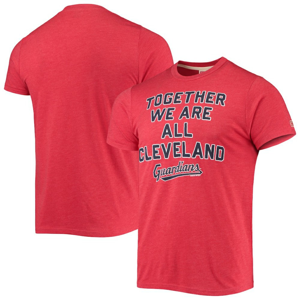 Cleveland Guardians Homage Hyper Local Tri-Blend T-Shirt - Red