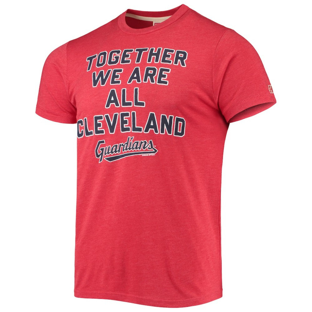 Cleveland Guardians Homage Hyper Local Tri-Blend T-Shirt - Red