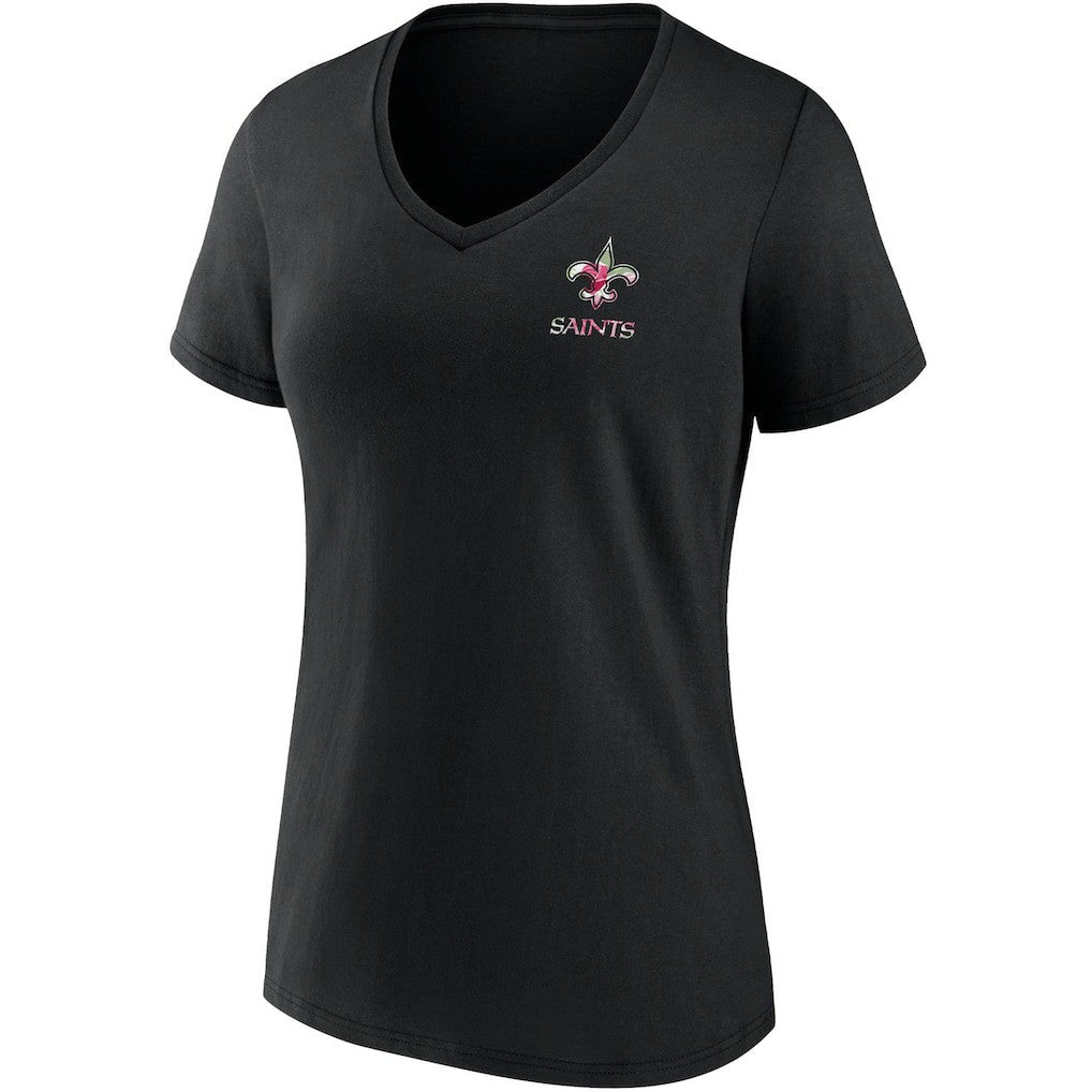 New Orleans Saints Women's Team Mother's Day V-Neck T-Shirt - Black for sale