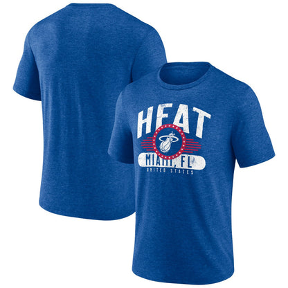 Miami Heat Badge of Honor Tri-Blend T-Shirt - Royal shop