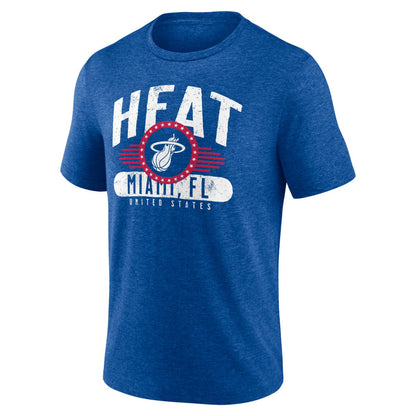 Miami Heat Badge of Honor Tri-Blend T-Shirt - Royal shop