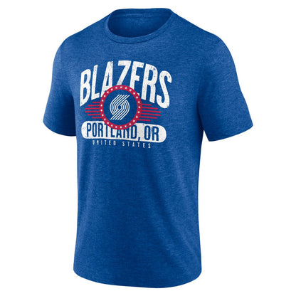 Portland Trail Blazers Badge of Honor Tri-Blend T-Shirt - Royal shop