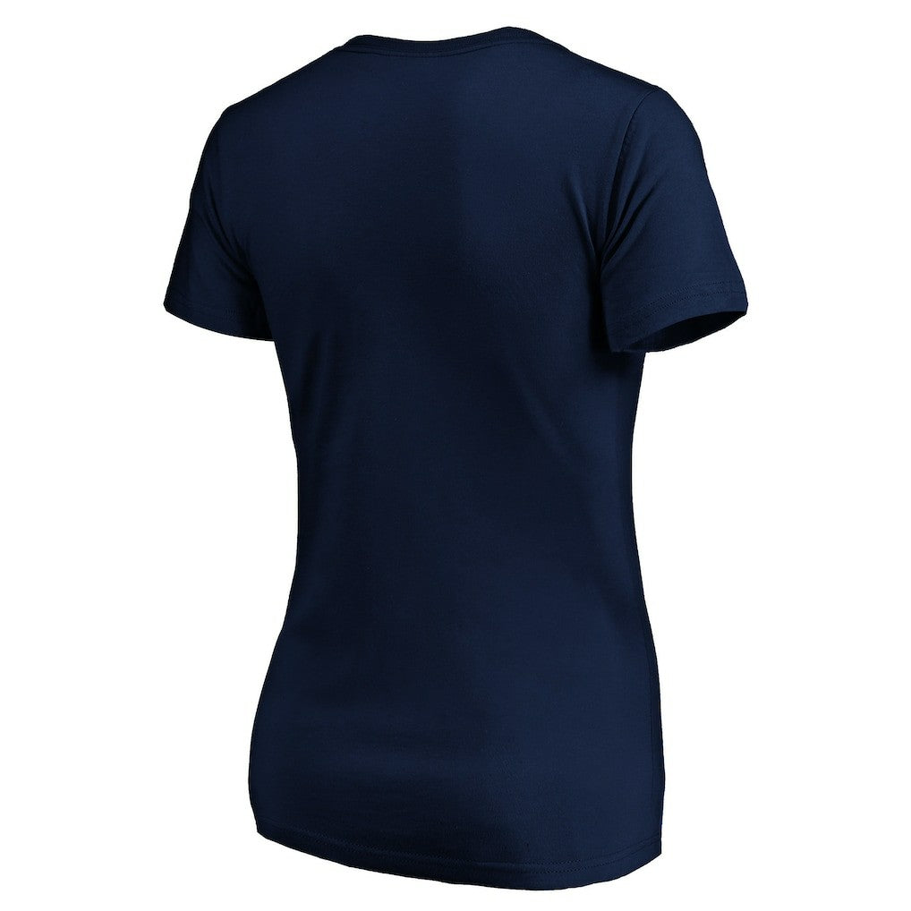 Las Vegas Raiders Women's Banner Wave V-Neck T-Shirt - Navy cheap