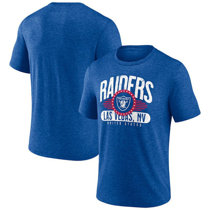 Las Vegas Raiders Badge of Honor Tri-Blend T-Shirt - Royal discount