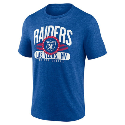 Las Vegas Raiders Badge of Honor Tri-Blend T-Shirt - Royal discount