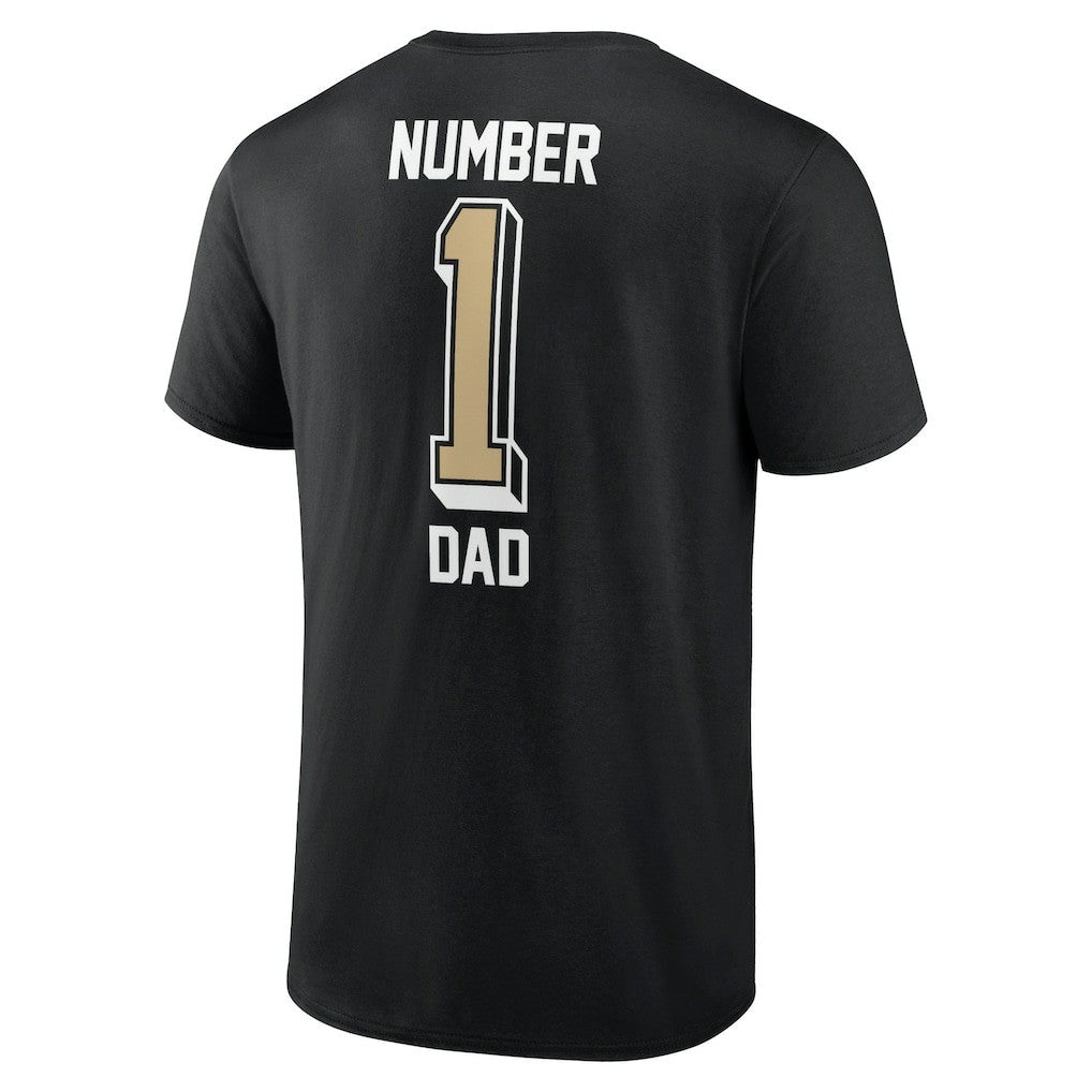 New Orleans Saints Number One Dad T-Shirt - Black outlet