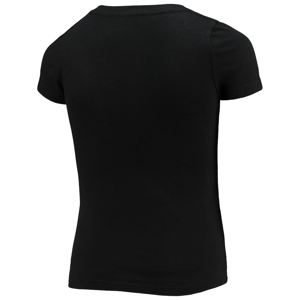 Washington Commanders New Era Girls Youth V-Neck T-Shirt - Black outlet