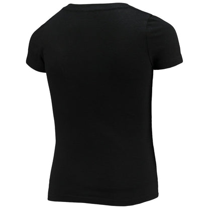 Washington Commanders New Era Girls Youth V-Neck T-Shirt - Black outlet
