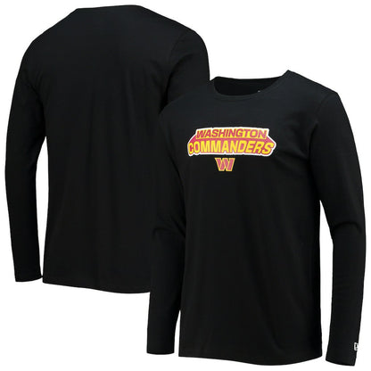 Washington Commanders New Era Long Sleeve T-Shirt - Black for sale