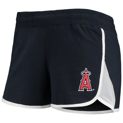 Los Angeles Angels Women's Stretch French Terry Shorts - Navy | New Era