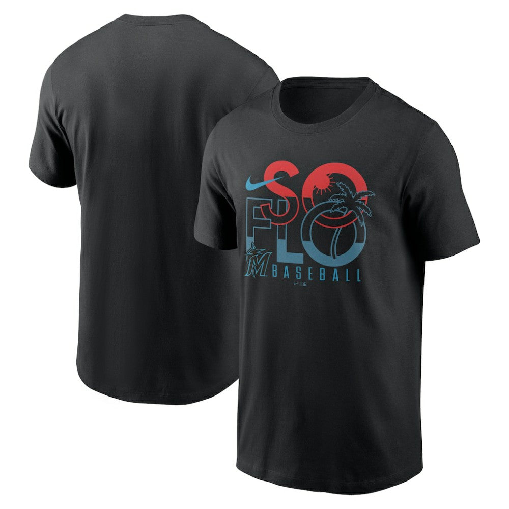 Miami Marlins So Flo Local Team T-Shirt - Black | Nike