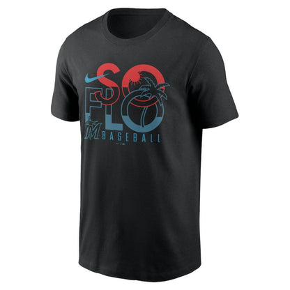 Miami Marlins So Flo Local Team T-Shirt - Black | Nike