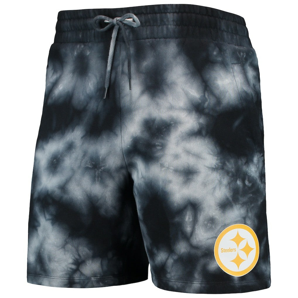 Pittsburgh Steelers New Era Tie-Dye Shorts - Black on sale