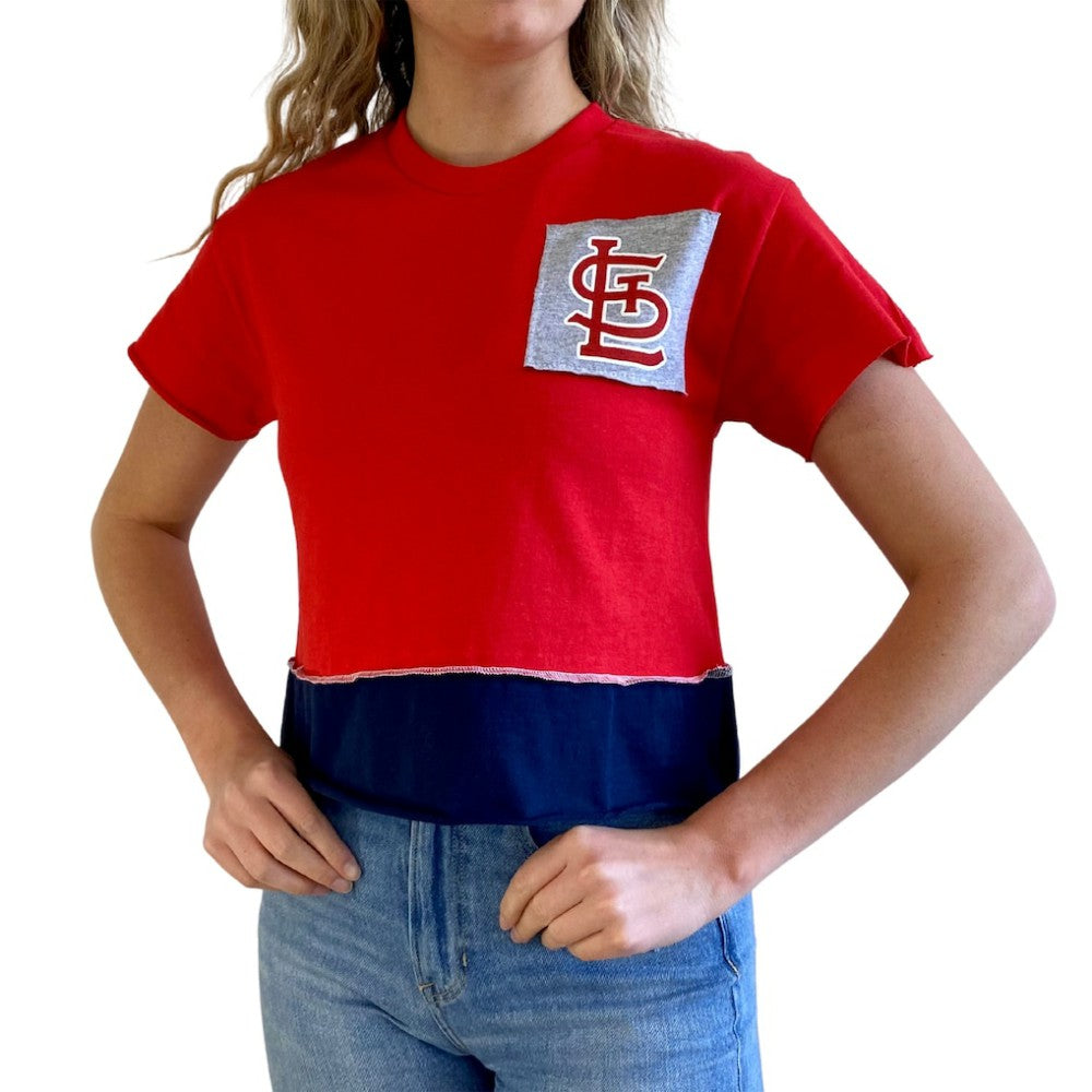 St. Louis Cardinals Refried Apparel Women's Cropped T-Shirt - Red