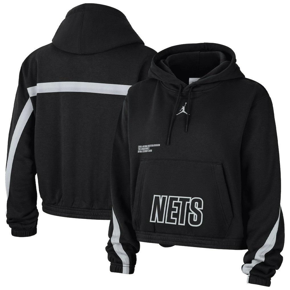 Brooklyn Nets Jordan Brand Women's Courtside Statement Edition Pullover Hoodie - Black outlet
