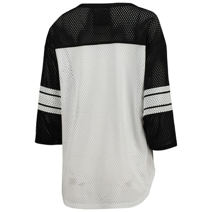 Washington Commanders G-III 4Her by Carl Banks Women's First Team 3/4-Sleeve Mesh T-Shirt - White/Black discount