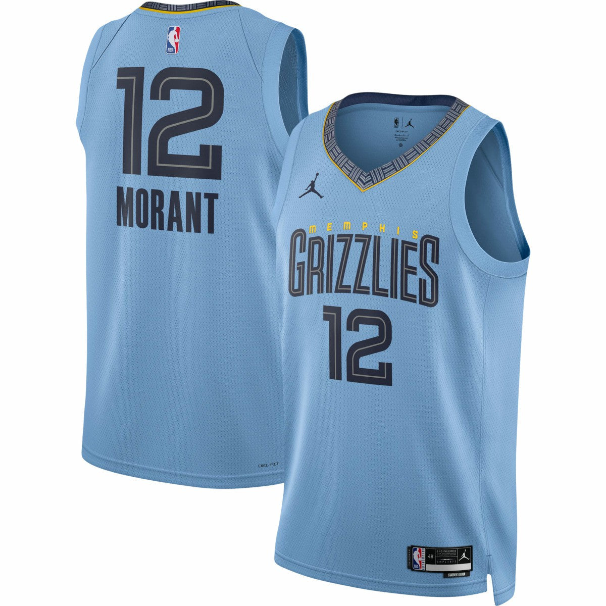 Ja Morant Memphis Grizzlies Jordan Brand Unisex Swingman Jersey - Statement Edition - Light Blue shop