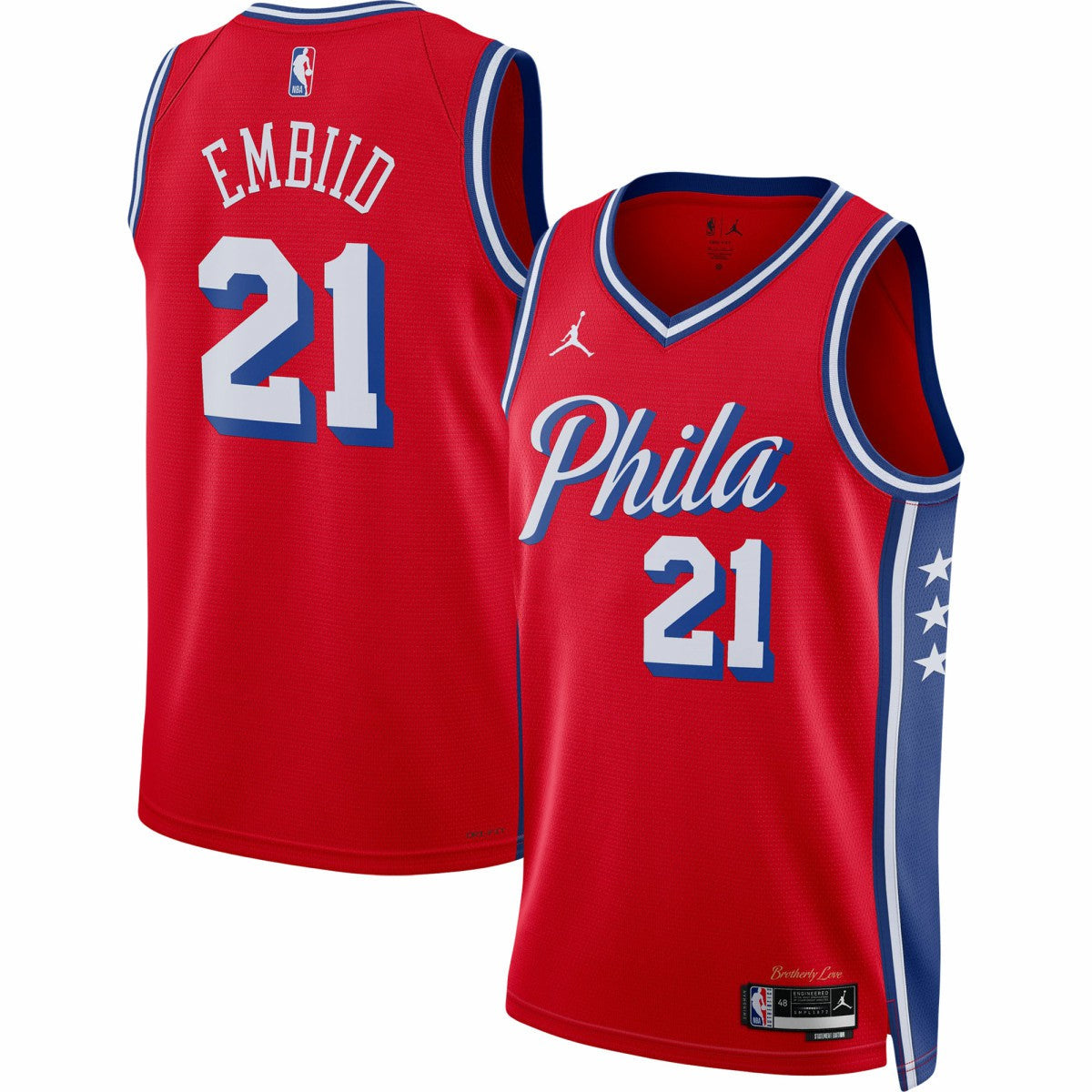 Joel Embiid Philadelphia 76ers Jordan Brand Unisex Swingman Jersey - Statement Edition - Red outlet