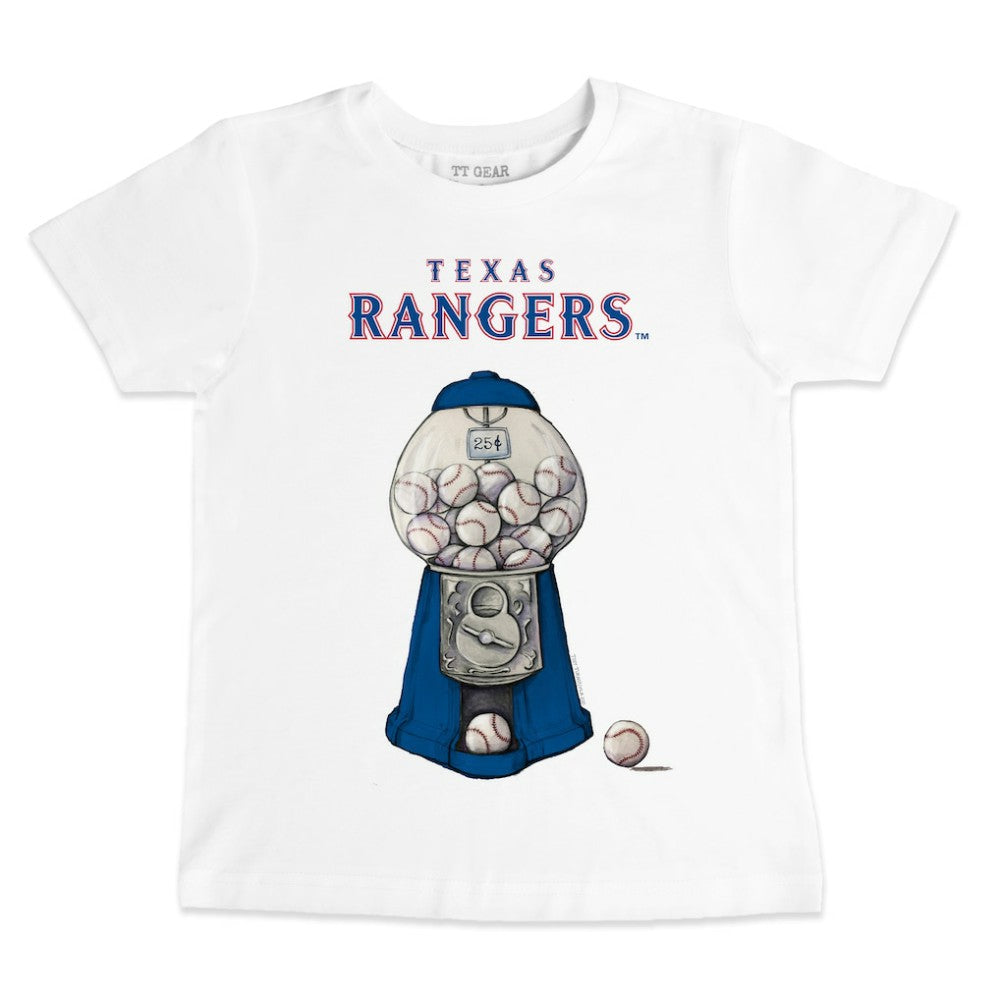 Texas Rangers Tiny Turnip Youth Gumball Machine T-Shirt - White