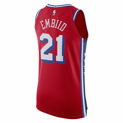 Joel Embiid Philadelphia 76ers Jordan Brand Authentic Player Jersey - Statement Edition - Red outlet