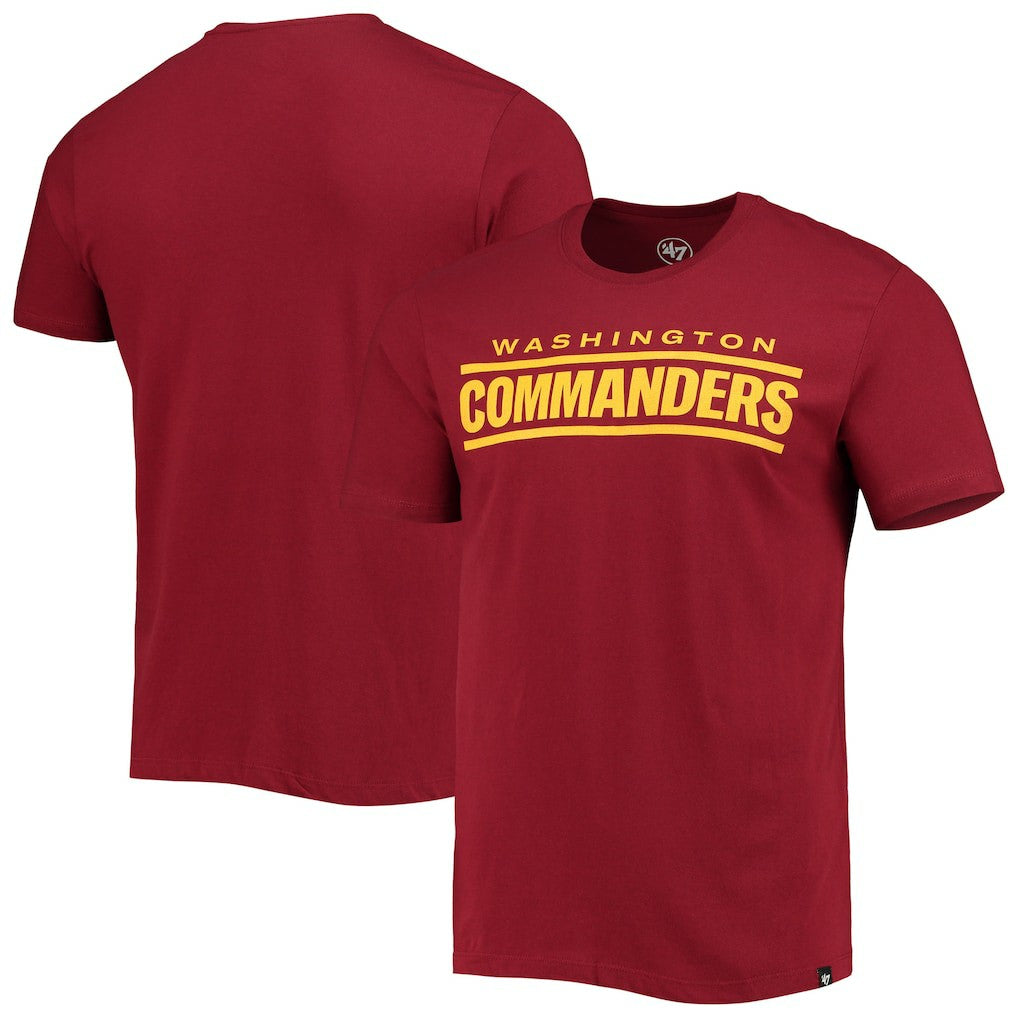 Washington Commanders '47 Wordmark Imprint Super Rival T-Shirt - Burgundy cheap