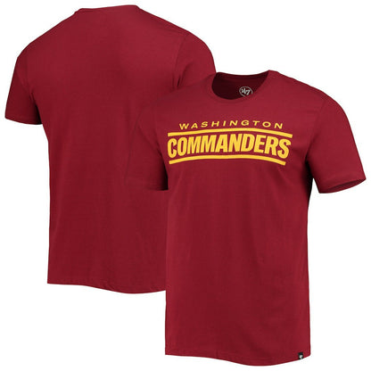 Washington Commanders '47 Wordmark Imprint Super Rival T-Shirt - Burgundy cheap