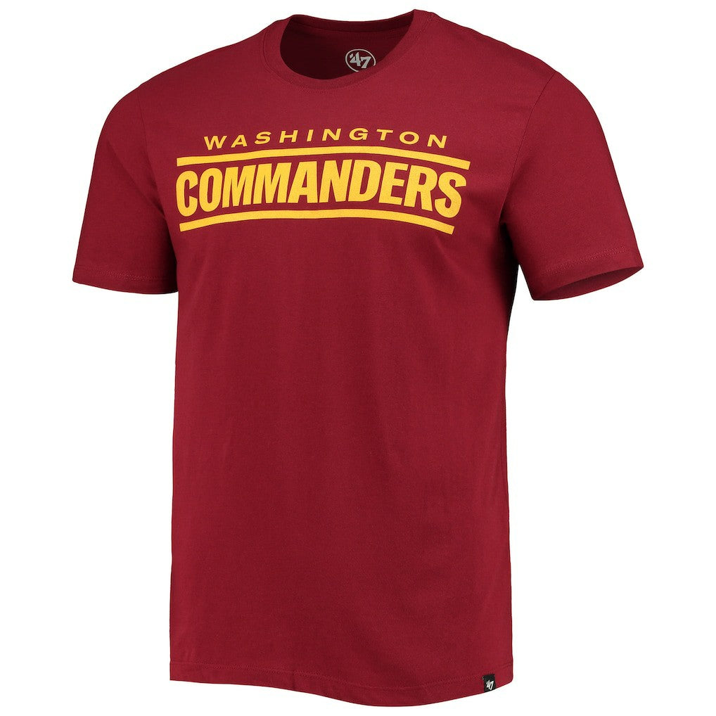 Washington Commanders '47 Wordmark Imprint Super Rival T-Shirt - Burgundy cheap