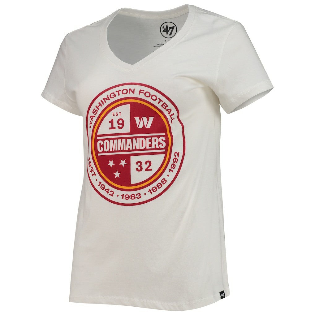 Washington Commanders '47 Women's Imprint Ultra Rival V-Neck T-Shirt - White online