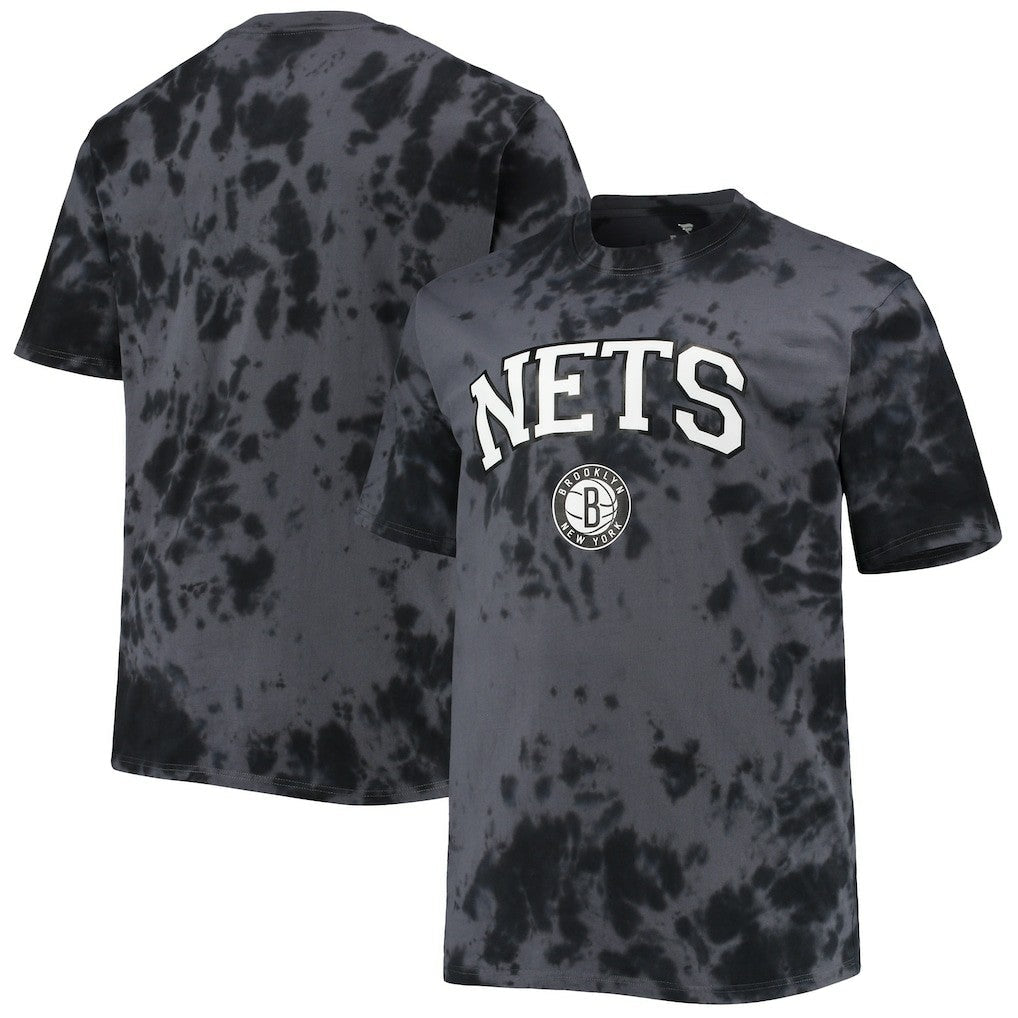 Brooklyn Nets Big & Tall Marble Dye Tonal Performance T-Shirt - Black outlet