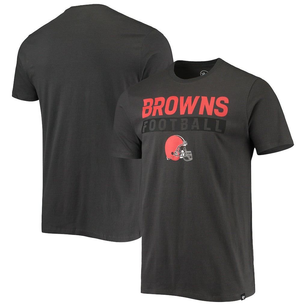 Cleveland Browns '47 Dark Ops Super Rival T-Shirt - Charcoal cheap