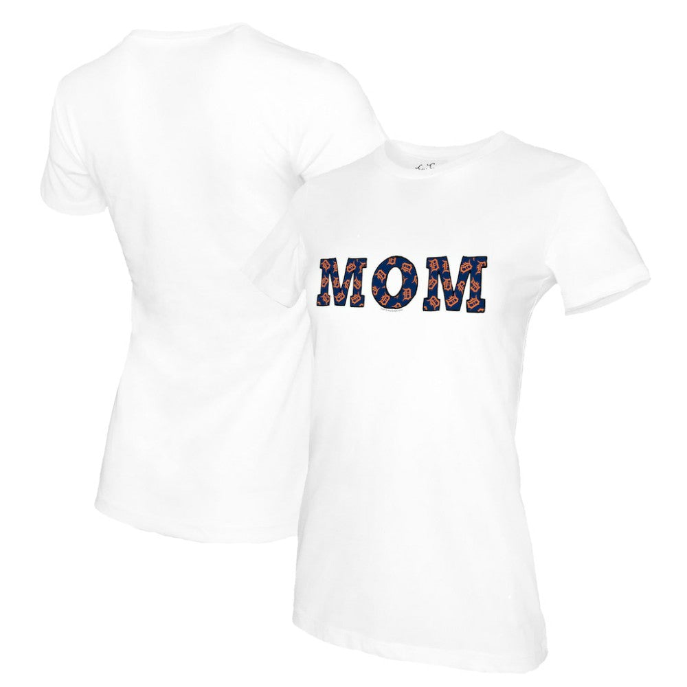 Detroit Tigers Tiny Turnip Women's Mom T-Shirt - White