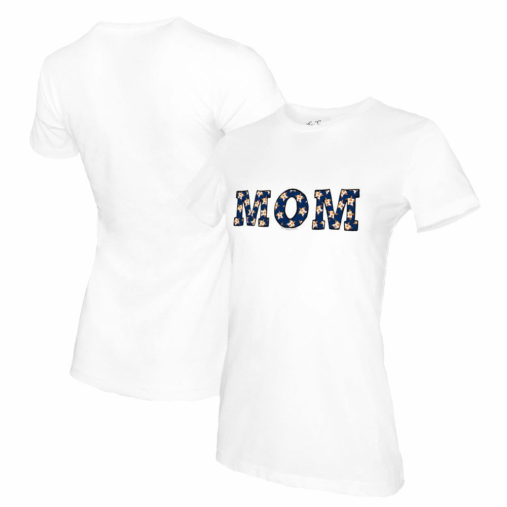 Houston Astros Tiny Turnip Women's Mom T-Shirt - White