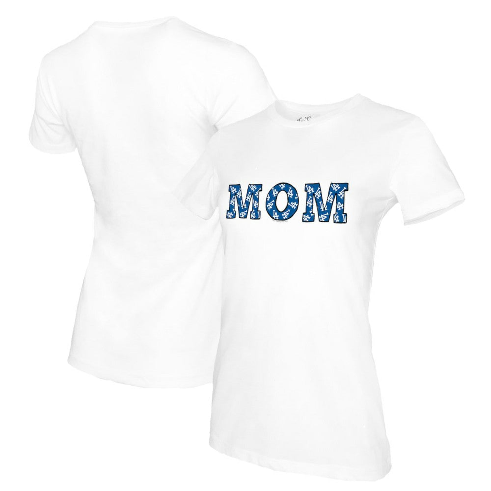 Los Angeles Dodgers Tiny Turnip Women's Mom T-Shirt - White