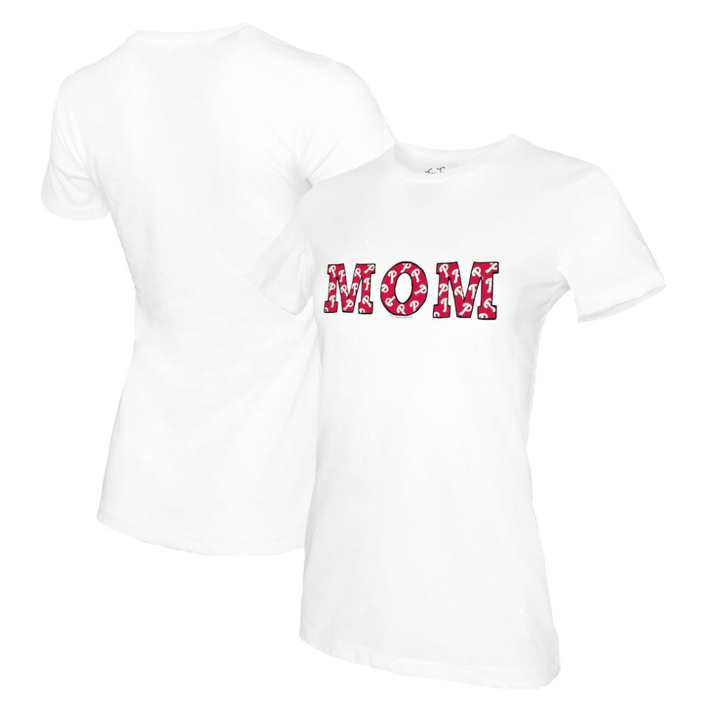 Philadelphia Phillies Tiny Turnip Women's Mom T-Shirt - White