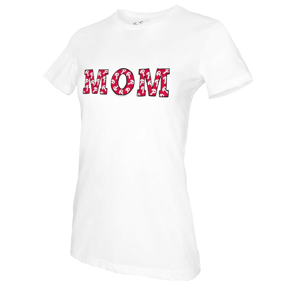 Philadelphia Phillies Tiny Turnip Women's Mom T-Shirt - White