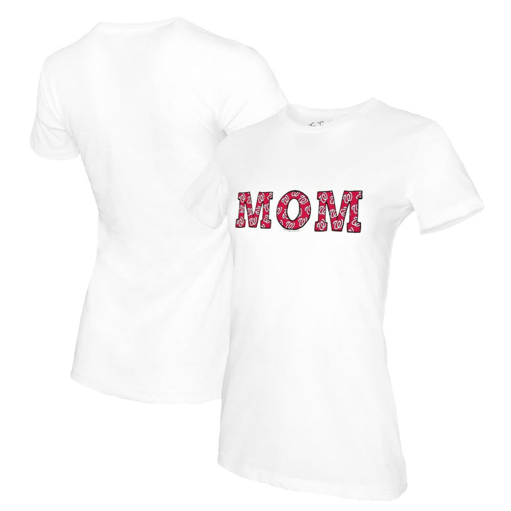 Washington Nationals Tiny Turnip Women's Mom T-Shirt - White