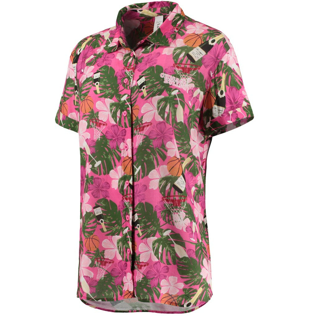 Chicago Bulls Lusso Women's Finley-Frankie Party Top & Shorts Set - Pink shop