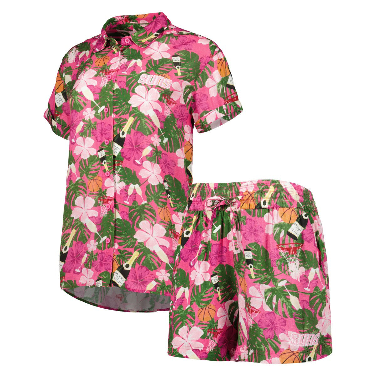 Phoenix Suns Lusso Women's Finley-Frankie Party Top & Shorts Set - Pink for sale